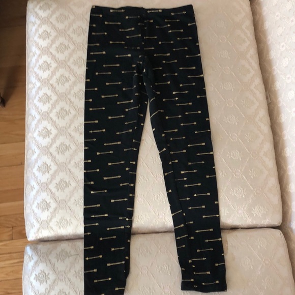 Gold Metallic Arrow Leggings "Old Navy" - Picture 2 of 4
